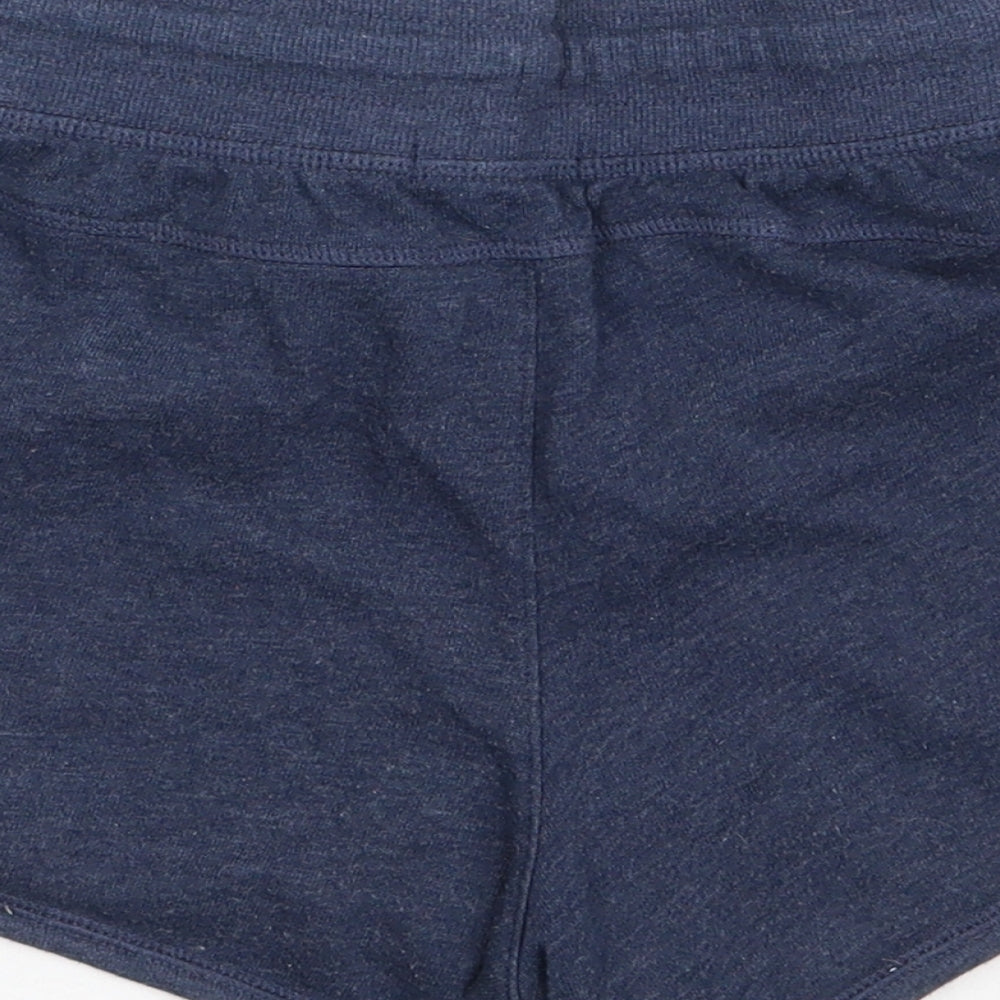 Gap Girls Blue Cotton Sweat Shorts Size 6-7 Years Regular Tie