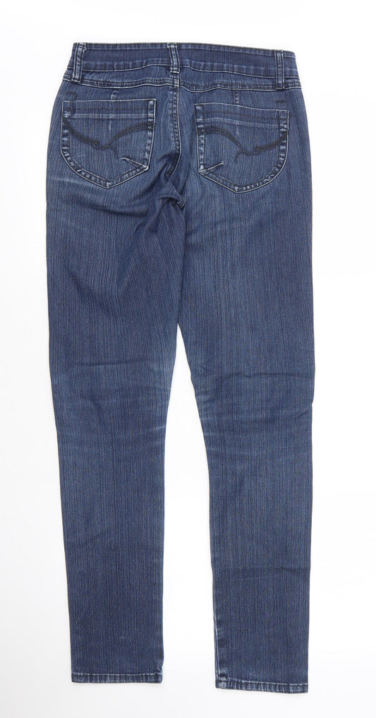 Bay Womens Blue Cotton Skinny Jeans Size 8 L31 in Regular Zip