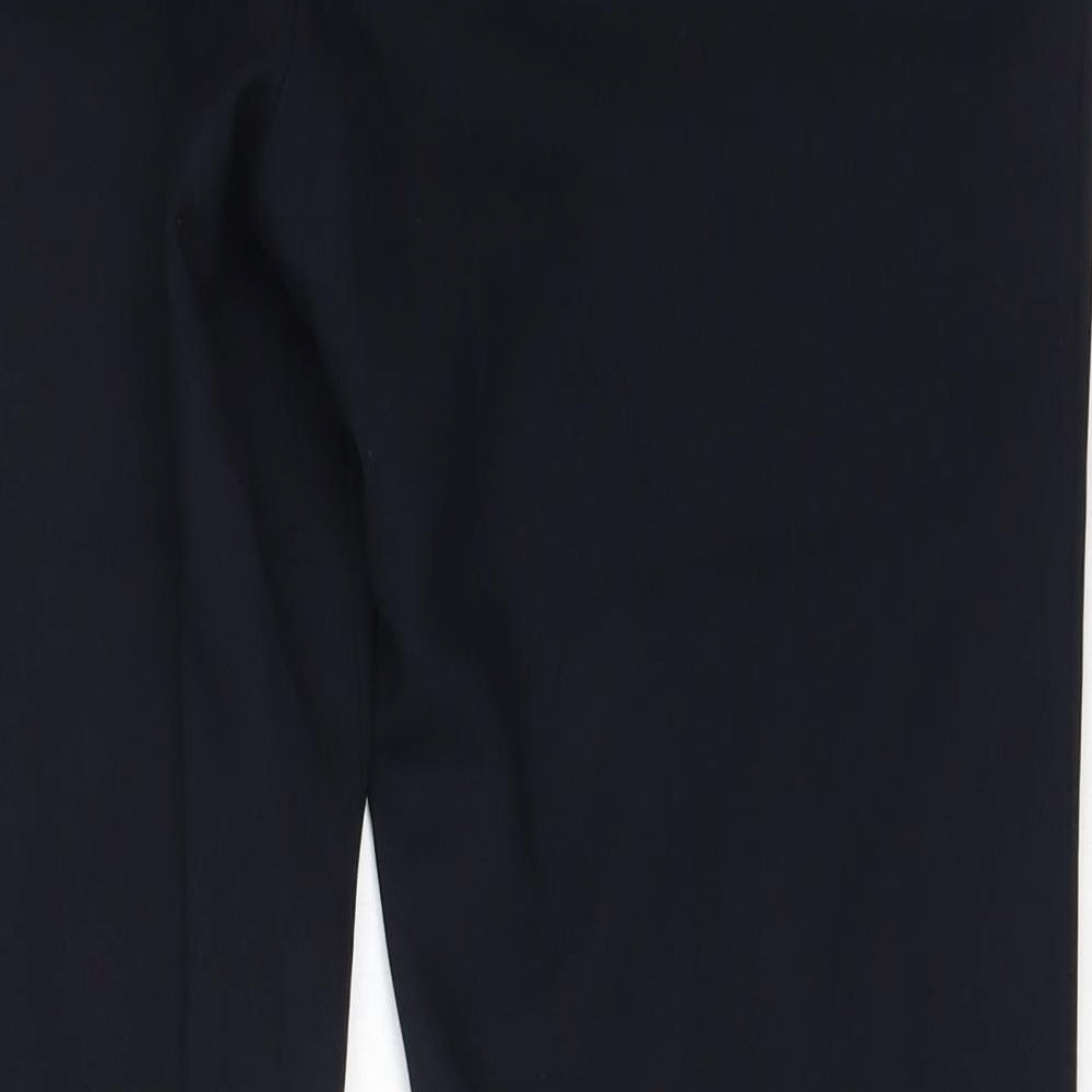Preworn Womens Blue Polyester Trousers Size 10 L27 in Regular