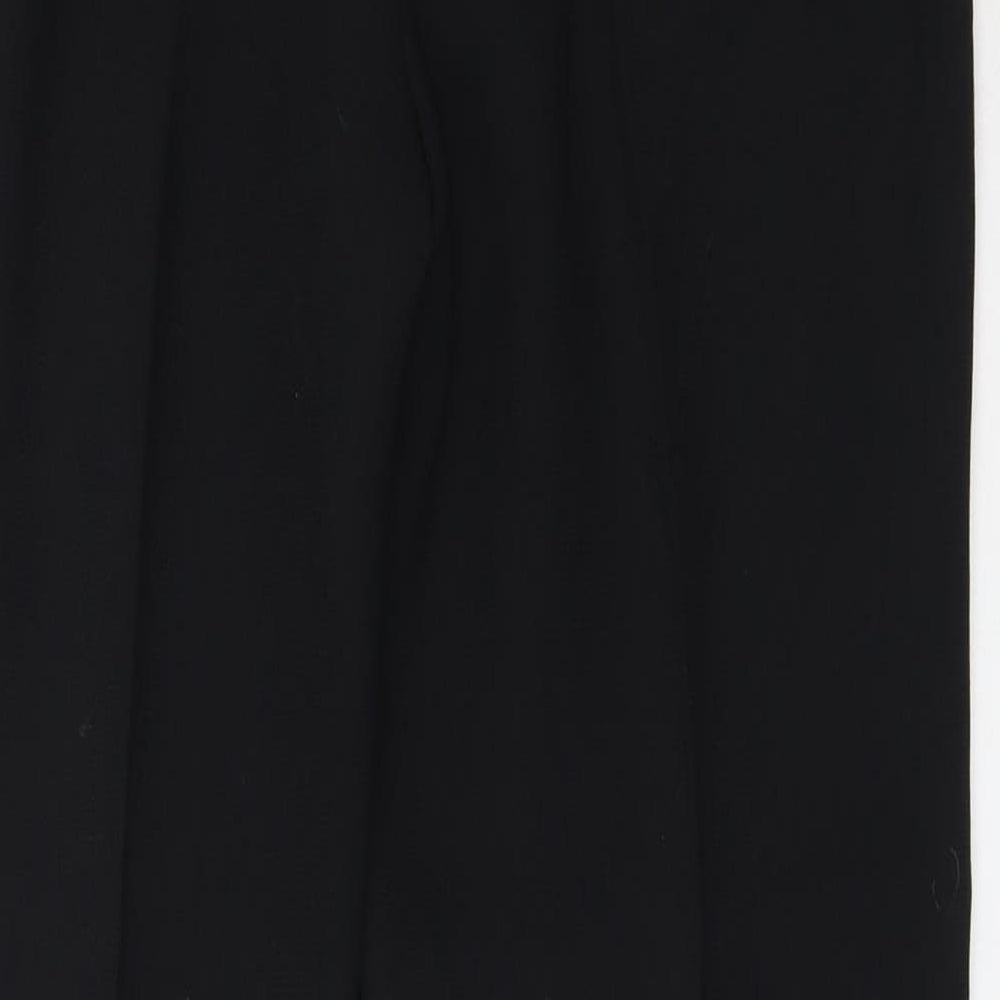Preworn Womens Black Polyester Trousers Size 38 L29 in Regular