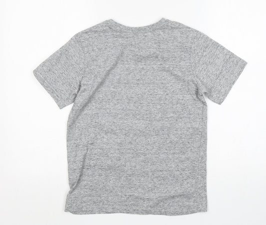Matalan Boys Grey Cotton Basic T-Shirt Size 10 Years Round Neck - Skate