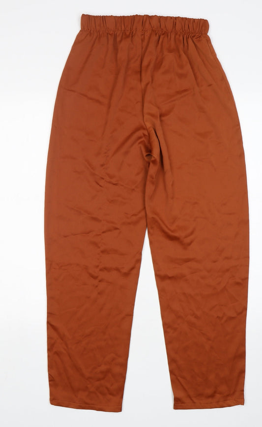 Preworn Womens Brown Polyester Harem Trousers Size 8 L28 in Regular