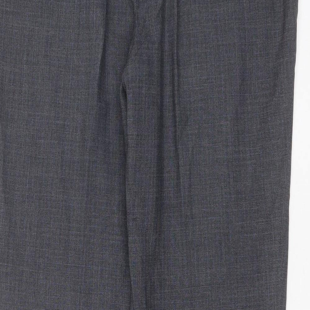 NEXT Mens Blue Polyester Blend Trousers Size 38 in L31 in Regular Zip