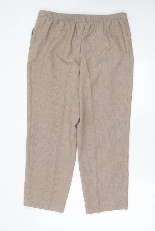 Preworn Womens Beige Polyester Blend Trousers Size 36 in L27 in Regular