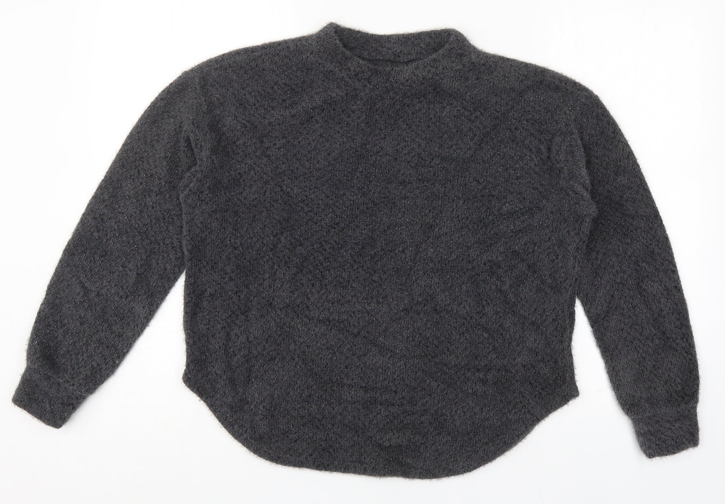 Hollister Womens Grey Round Neck  Polyester Pullover Jumper Size S