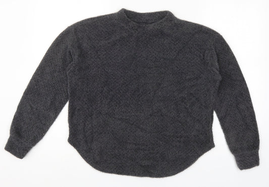 Hollister Womens Grey Round Neck  Polyester Pullover Jumper Size S