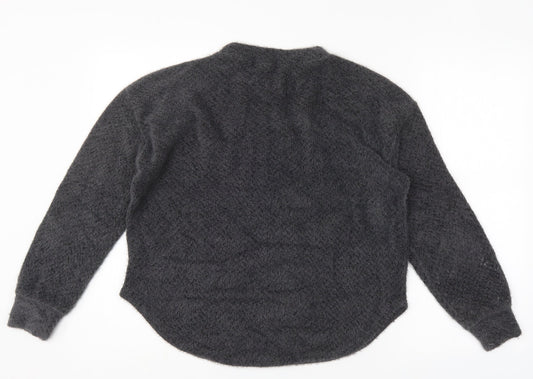 Hollister Womens Grey Round Neck  Polyester Pullover Jumper Size S