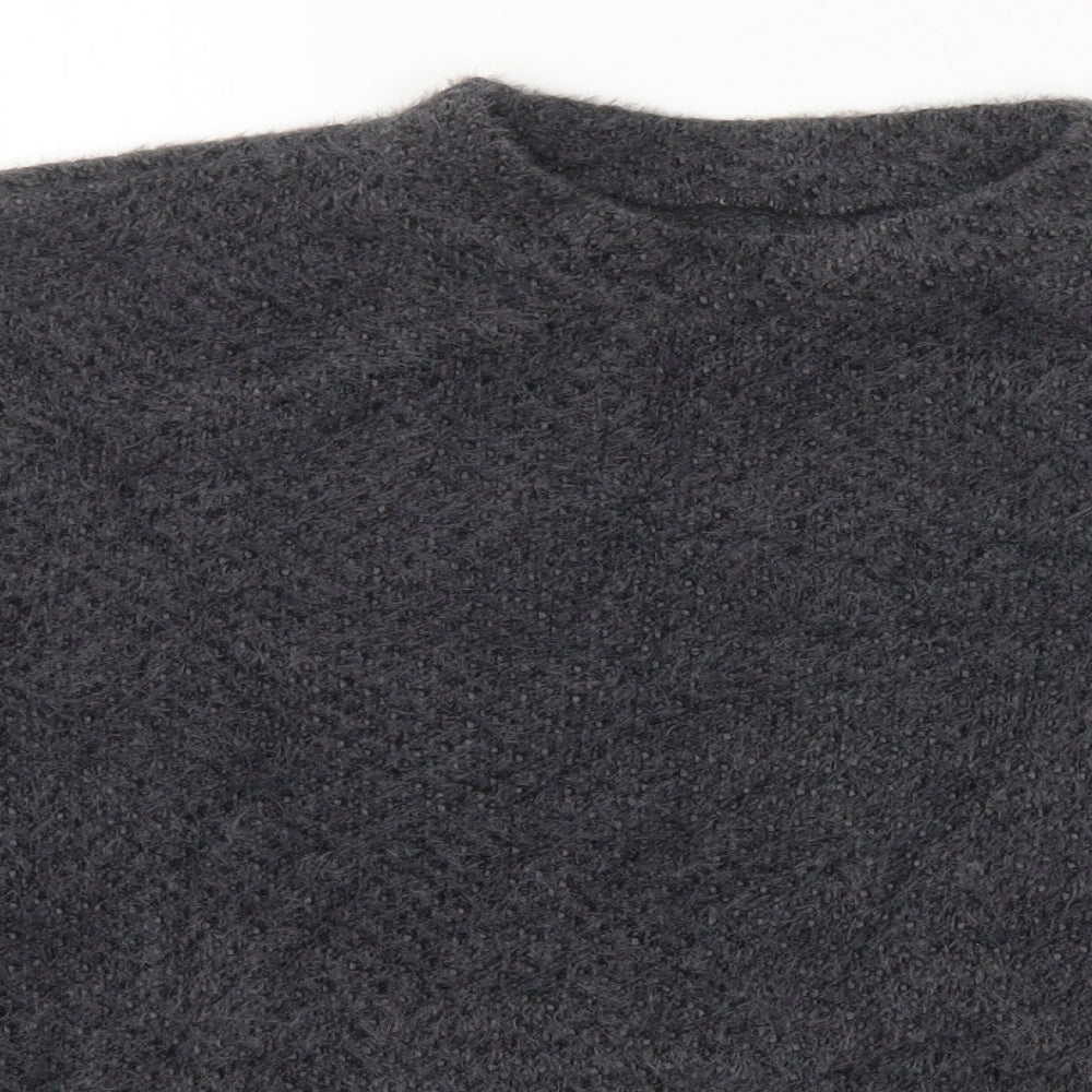 Hollister Womens Grey Round Neck  Polyester Pullover Jumper Size S