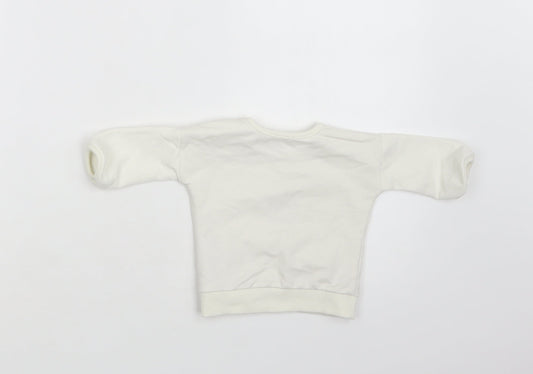 George Baby White Polyester Pullover Jumper Size 0-3 Months Snap - My daddy
