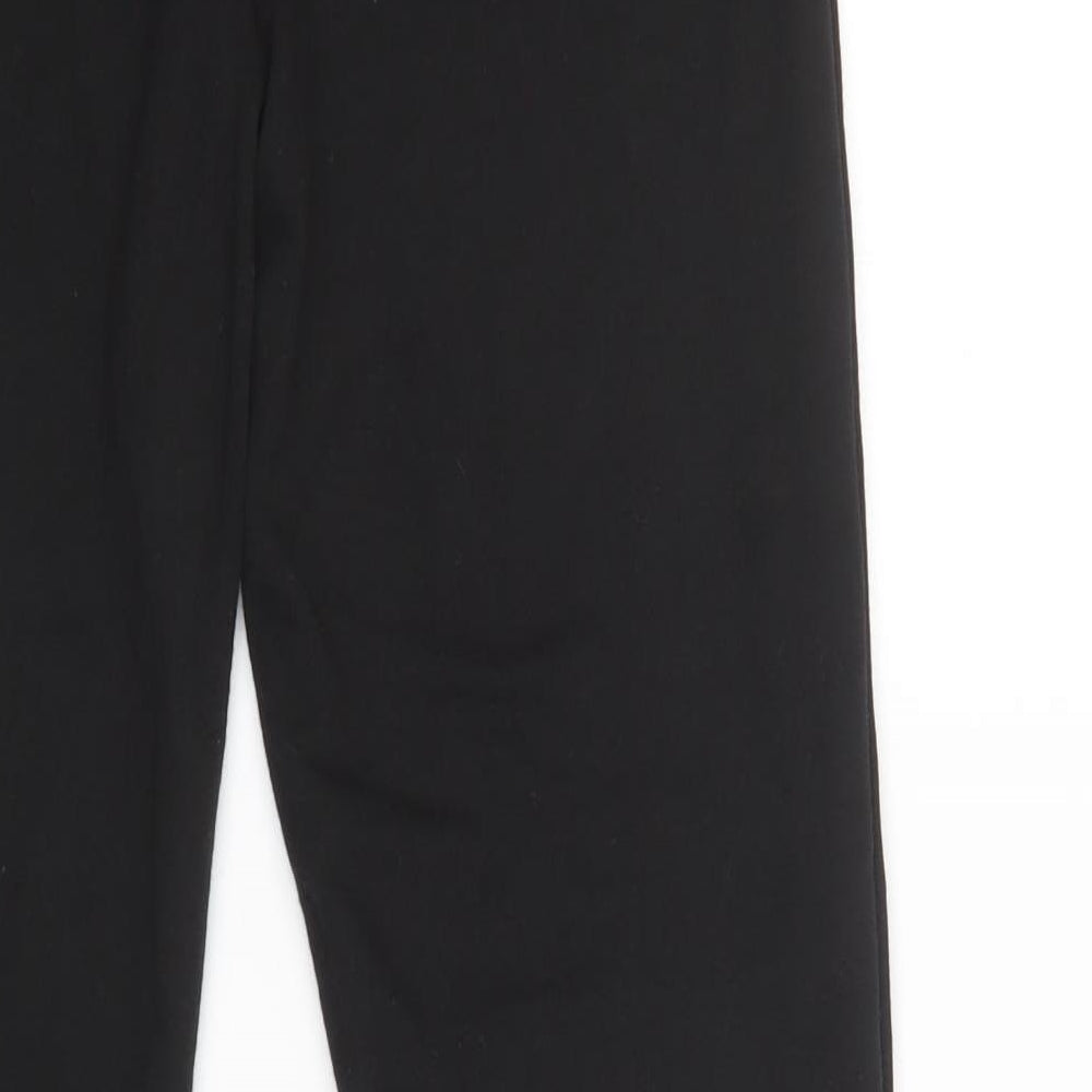 PRETTYLITTLETHING Womens Black Cotton Jogger Trousers Size 8 L29 in Regular