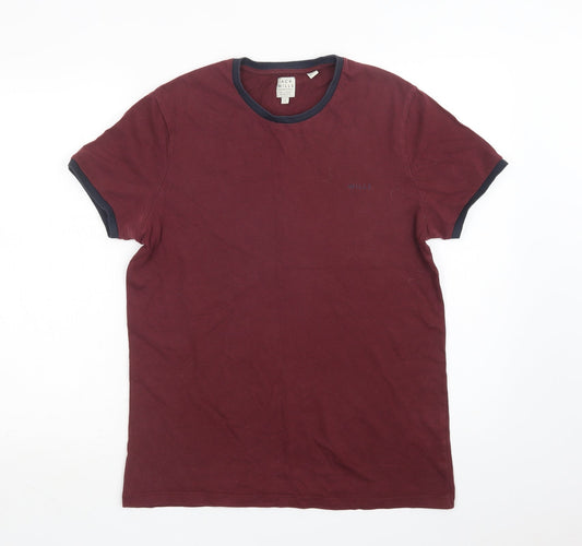 Jack Wills` Mens Purple  Cotton  T-Shirt Size S Crew Neck