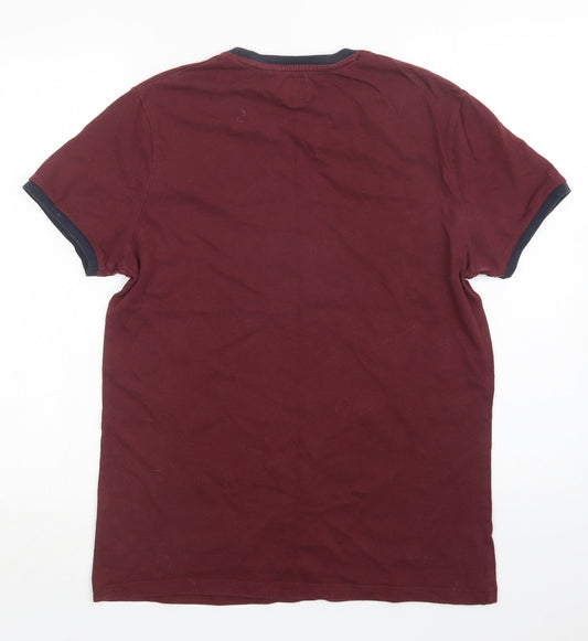 Jack Wills` Mens Purple  Cotton  T-Shirt Size S Crew Neck