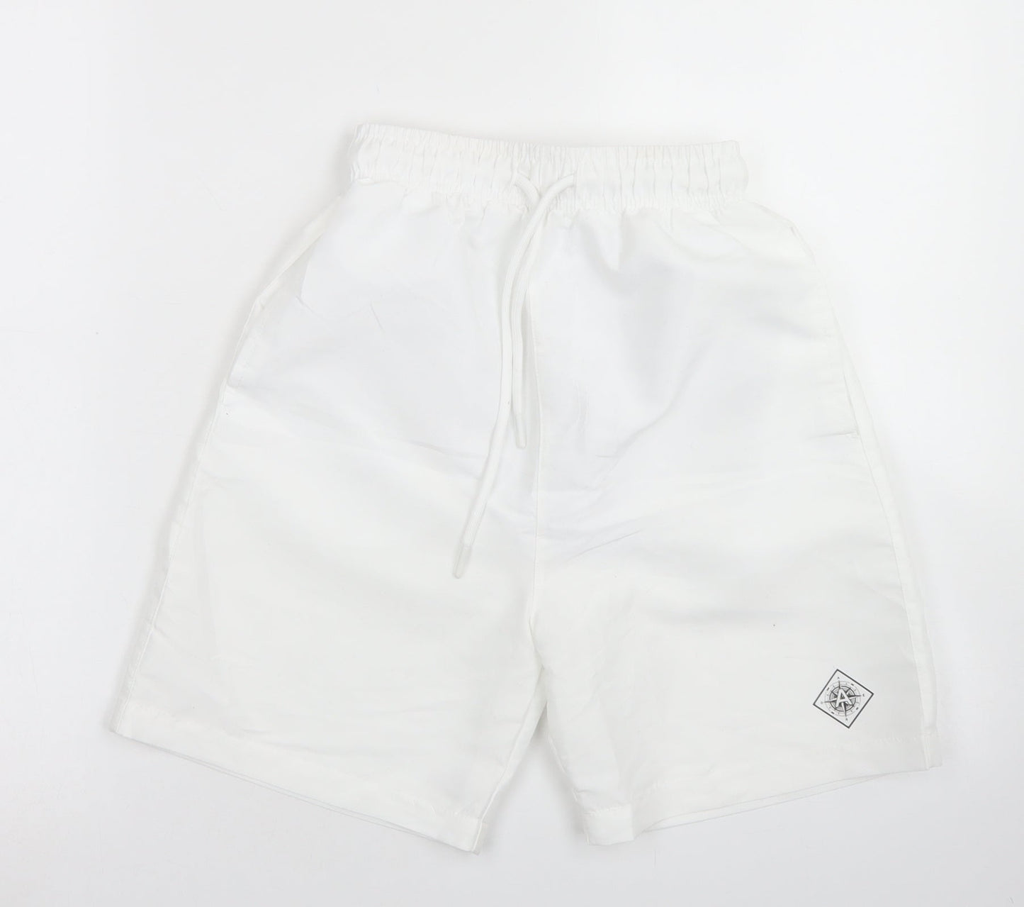 Aeropostale Mens White Polyester Athletic Shorts Size XS L6 in Regular Drawstring
