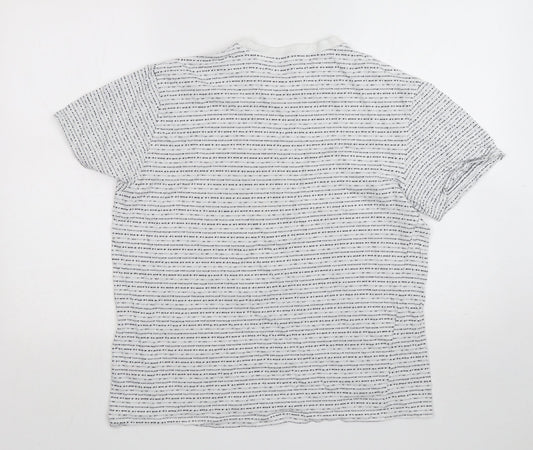 Primark Mens Multicoloured Striped Cotton T-Shirt Size M Round Neck