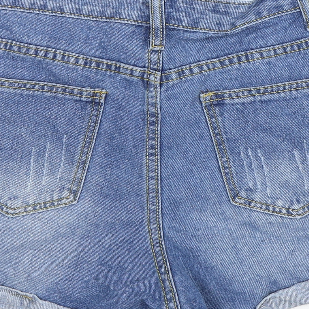 Shein Womens Blue Cotton Bermuda Shorts Size XS L3 in Regular