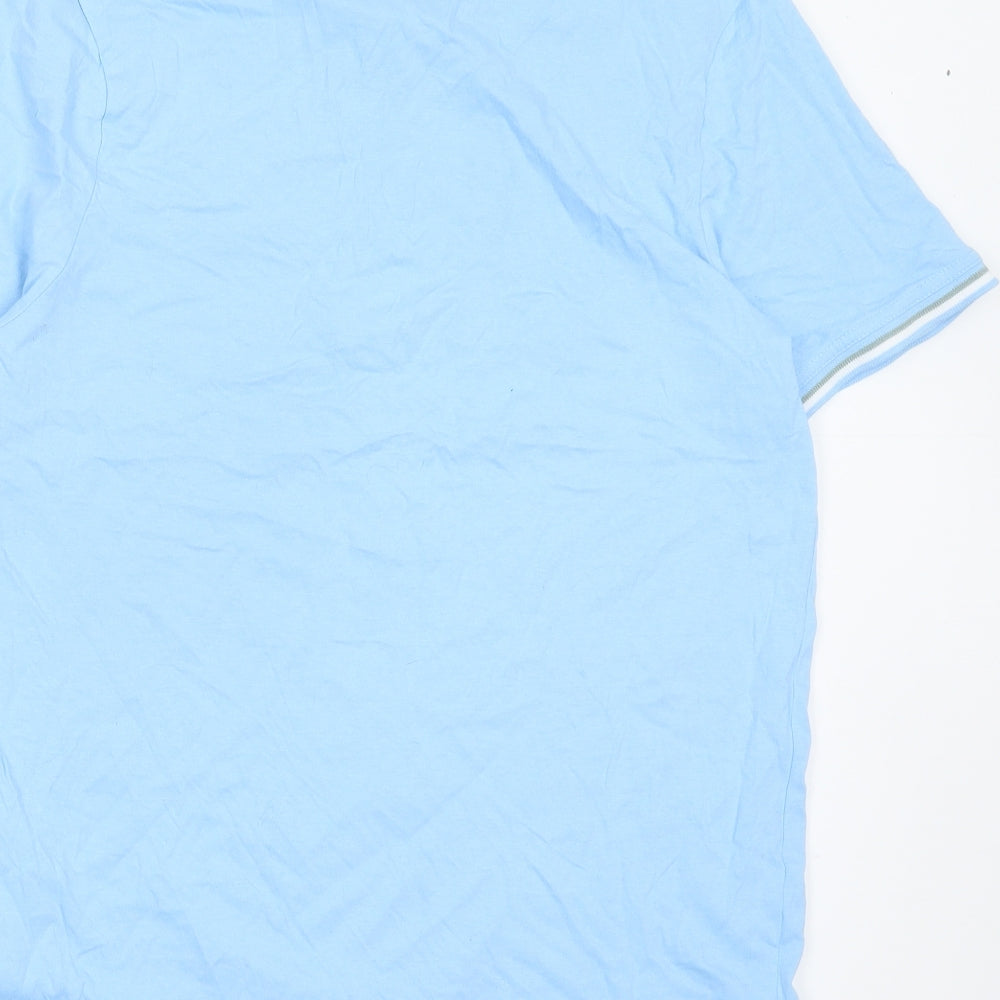Slazenger Mens Blue Cotton T-Shirt Size S Round Neck