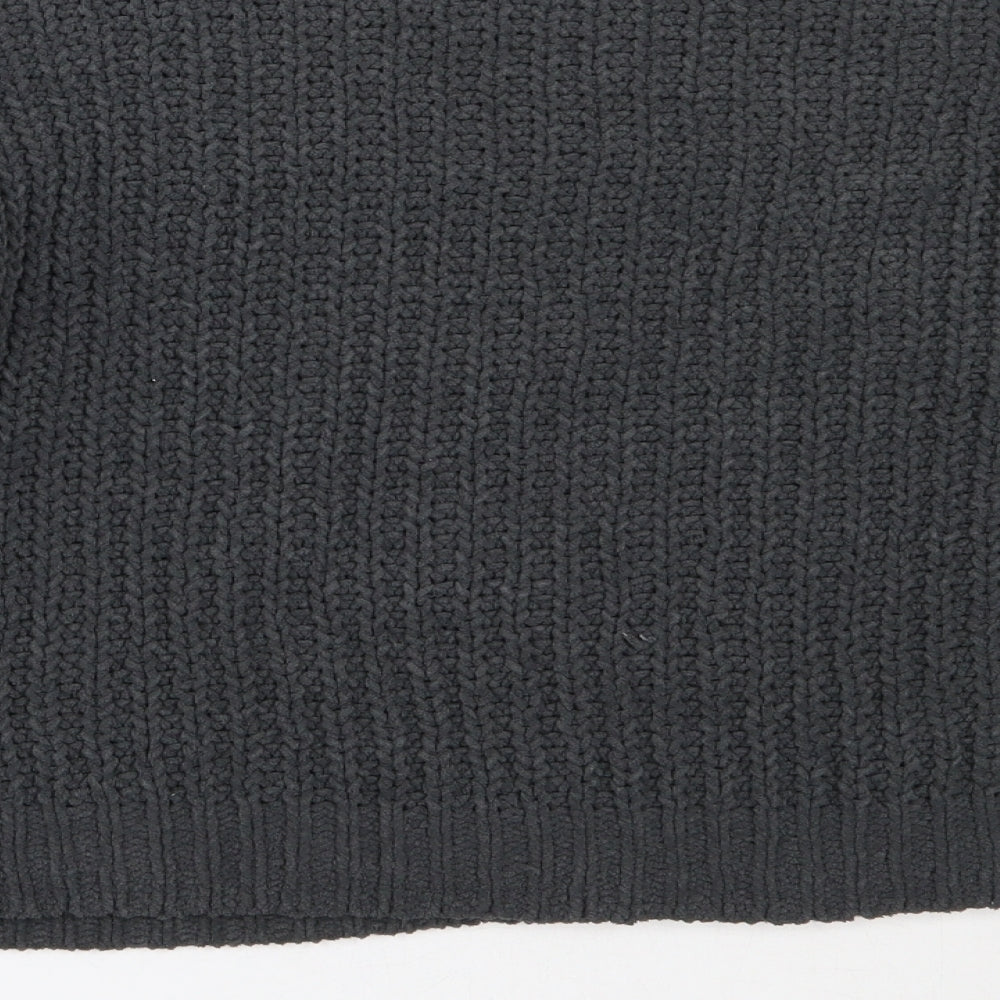 Hollister Womens Grey Round Neck  Polyester Pullover Jumper Size XS