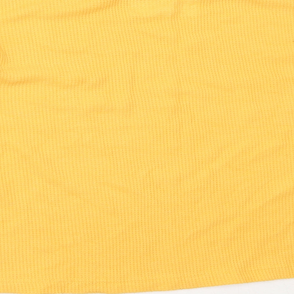 Hollister Womens Yellow Polyester Pullover Sweatshirt Size XS