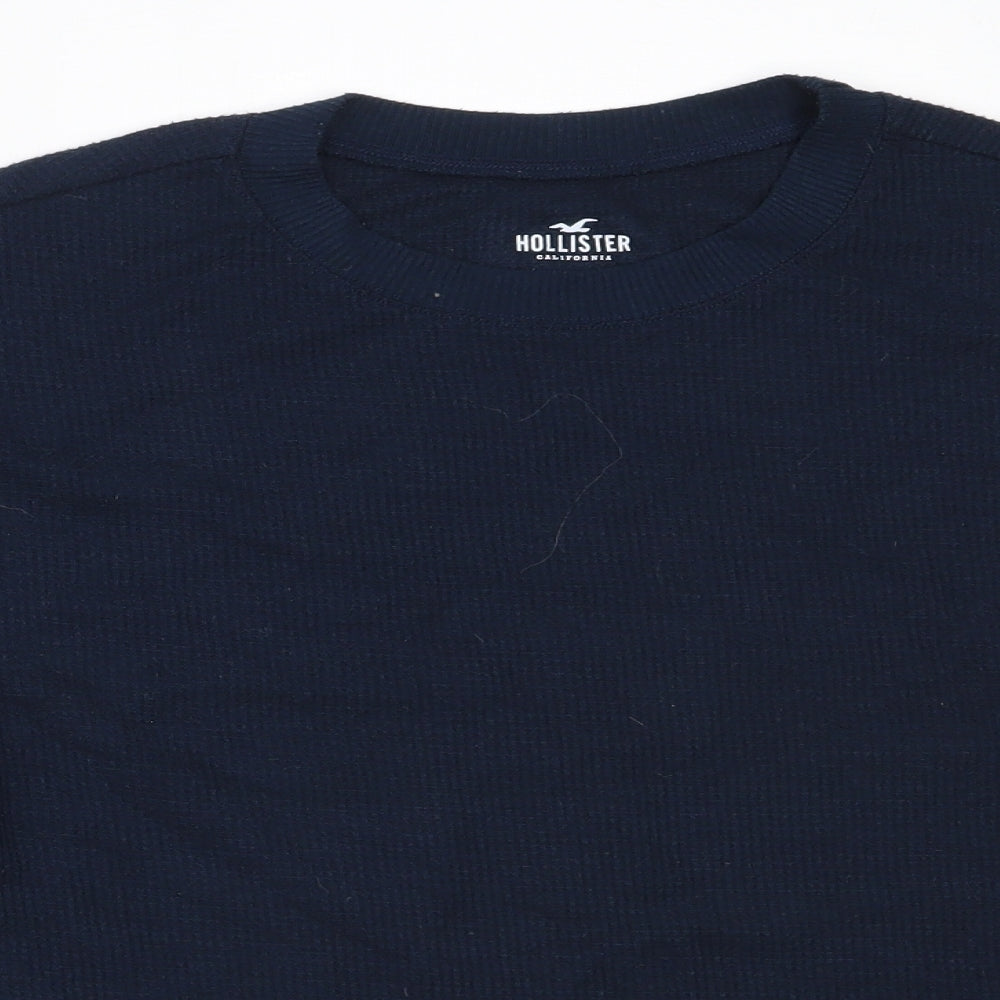 Hollister Womens Blue Polyester Pullover Sweatshirt Size XS