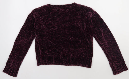 miss evie Girls Purple Polyester Pullover Sweatshirt Size 11-12 Years Pullover