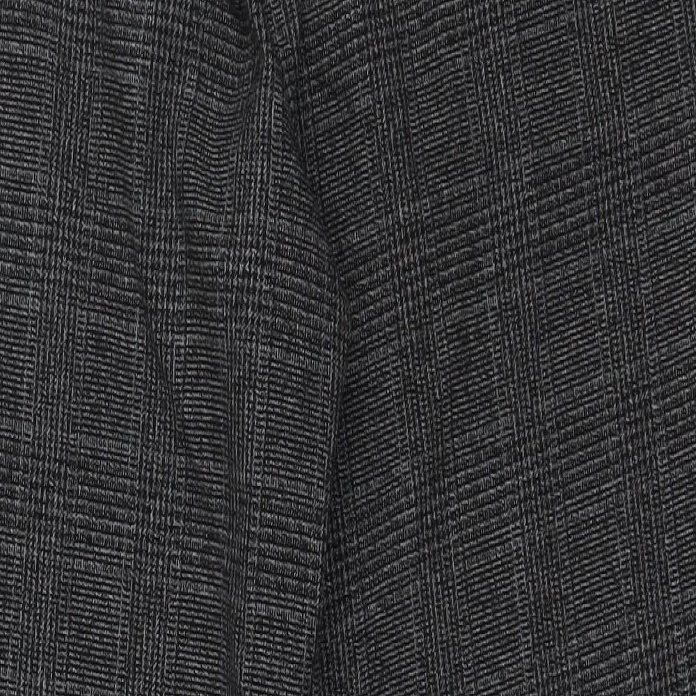 New Look Womens Grey Polyester Trousers Size 10 L28 in Regular Hook & Eye