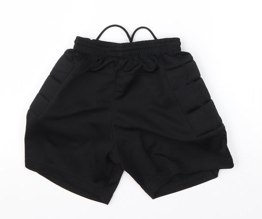 Carlotti Boys Black Polyester Sweat Shorts Size M Regular Drawstring