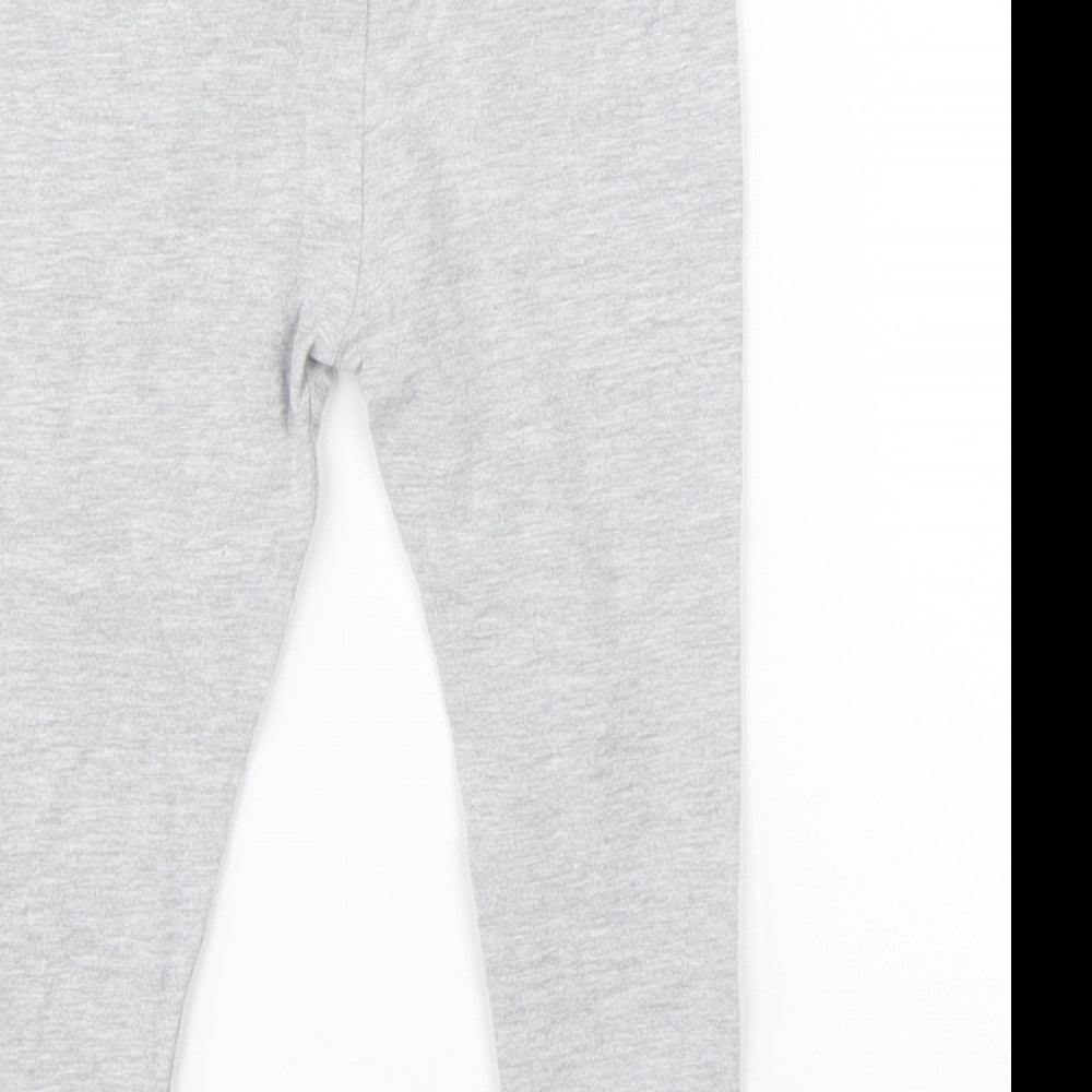 Debenhams Girls Grey Cotton Capri Leggings Size 18-24 Months