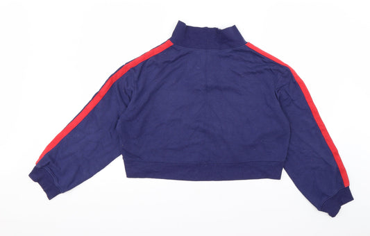 Divided by H&M Womens Blue Striped Cotton Pullover Sweatshirt Size S Pullover