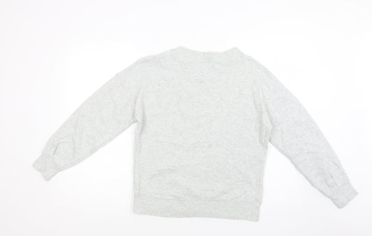 NEXT Womens Grey Cotton Pullover Sweatshirt Size XS