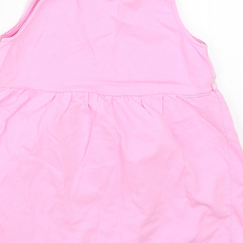 Ergee Girls Pink Striped Cotton A-Line Size 6-9 Months Round Neck Pullover