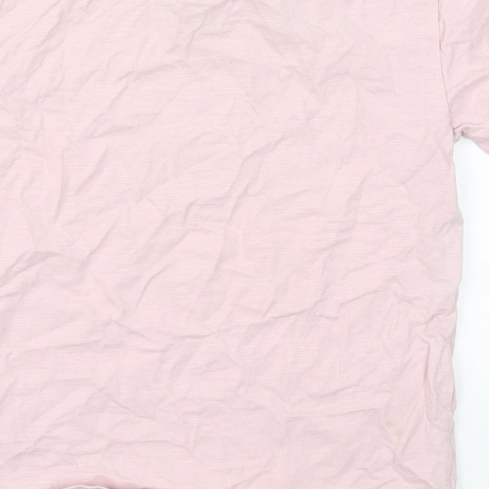 NEXT Boys Pink Cotton Basic T-Shirt Size 5 Years Crew Neck Pullover - Limited Edition