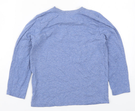 Primark Boys Blue Cotton Basic T-Shirt Size 7-8 Years Crew Neck Pullover - Little Dude