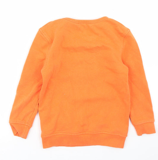 George Boys Orange Cotton Pullover Sweatshirt Size 4-5 Years