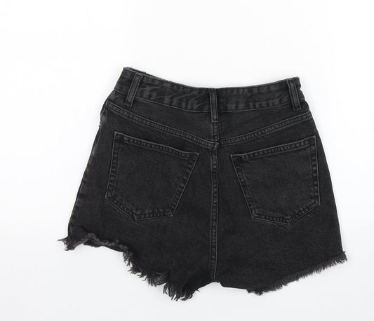 In the Style Womens Black Cotton Cut-Off Shorts Size 6 L3 in Regular
