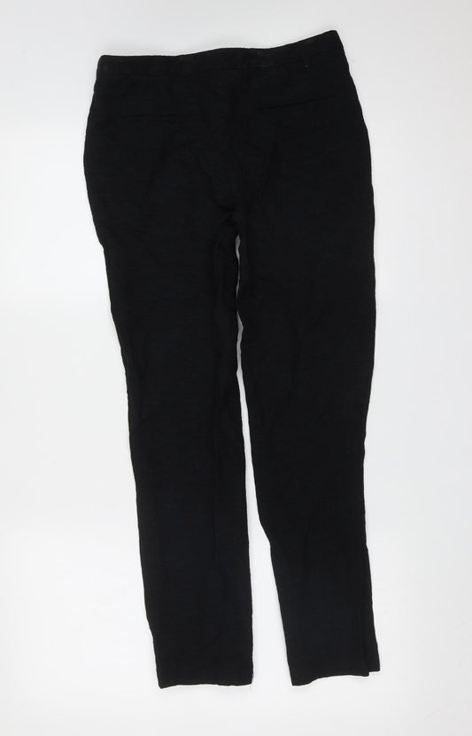 Preworn Womens Black Polyester Blend Trousers Size 30 in L27 in Regular