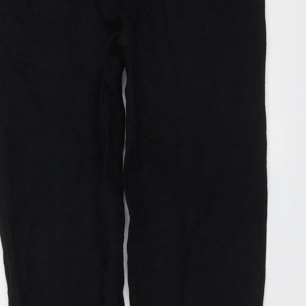 Preworn Womens Black Polyester Blend Trousers Size 30 in L27 in Regular