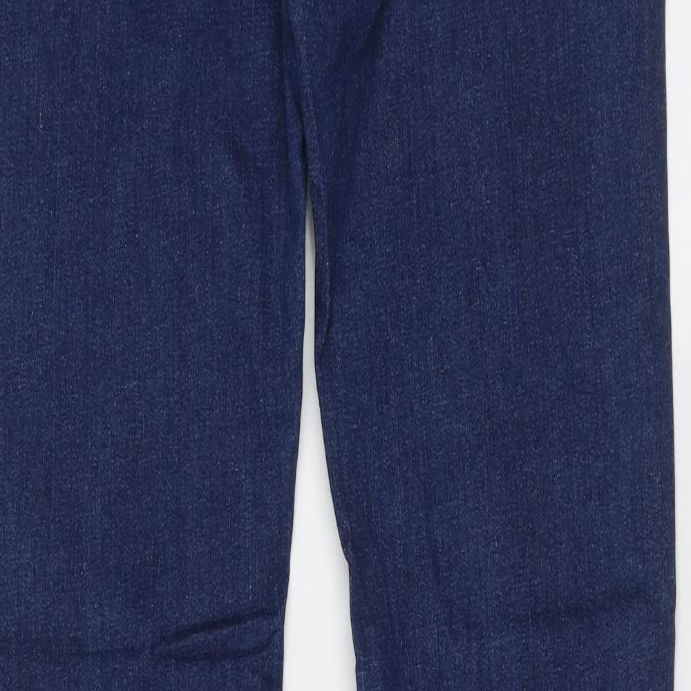 Soul Star Mens Blue Cotton Skinny Jeans Size 32 in L35 in Extra-Slim Zip