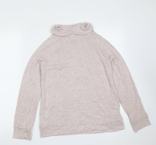 Avenue Womens Pink Roll Neck Viscose Pullover Jumper Size 8