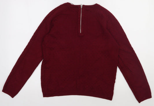 Matalan Womens Purple Viscose Pullover Sweatshirt Size 14 Zip