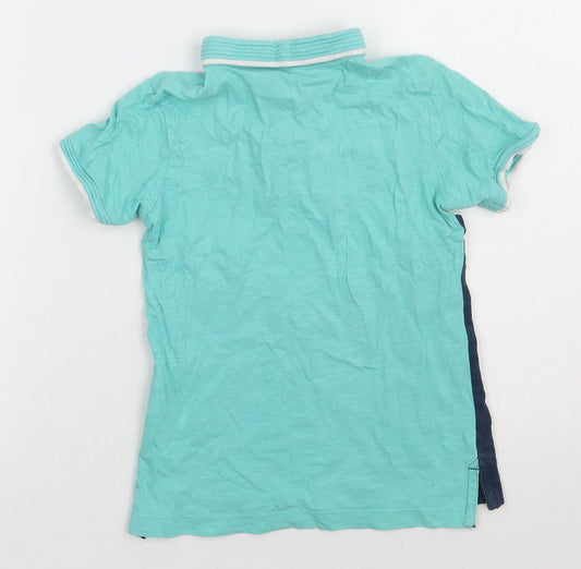 Matalan Boys Green Cotton Basic Polo Size 5 Years Collared Button
