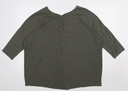 George Womens Green Polyester Pullover Sweatshirt Size 16 Pullover