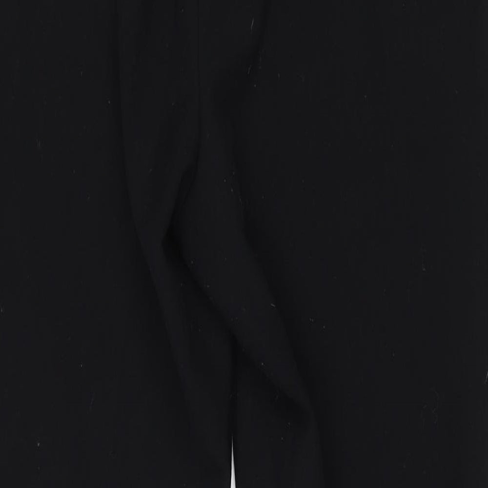 NEXT Womens Black Polyester Trousers Size 8 L27 in Regular Drawstring
