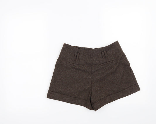 FOREVER 21 Womens Brown Polyester Hot Pants Shorts Size XS L4 in Regular