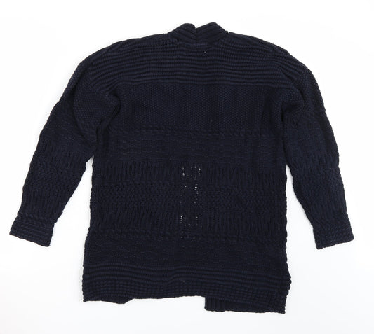 Per Una Womens Blue V-Neck Acrylic Cardigan Jumper Size S