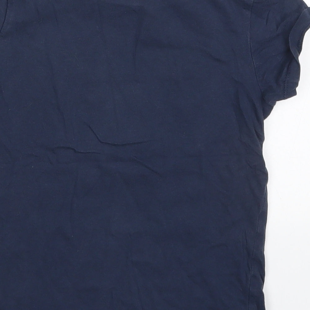 TEX Boys Blue Cotton Basic T-Shirt Size 5-6 Years Crew Neck Pullover - Beyond Cool