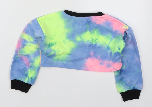 SheIn Girls Multicoloured Polyester Pullover Sweatshirt Size 4 Years Pullover - Abstract