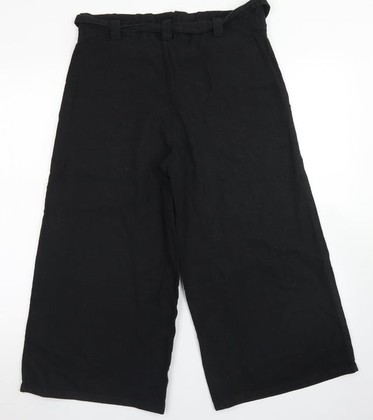 Cotton On Womens Black Cotton Culotte Shorts Size 6 L20 in Regular