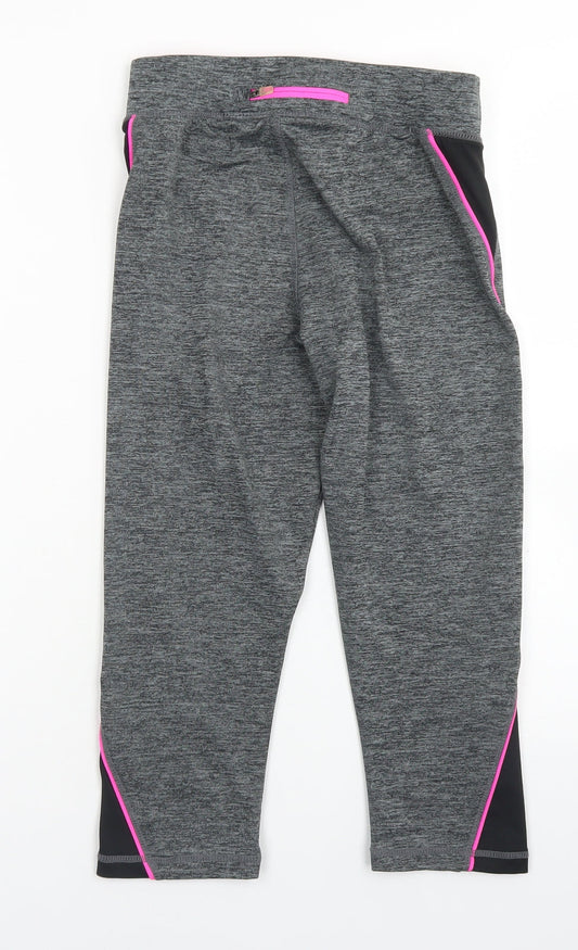 Peacocks Womens Grey Polyester Compression Shorts Size 8 L17 in Regular