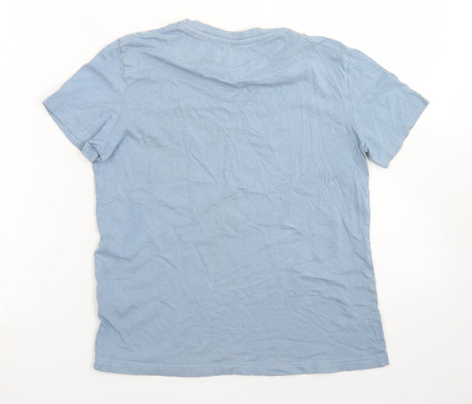 Farah Jeans Boys Blue Cotton Basic T-Shirt Size 10-11 Years Crew Neck