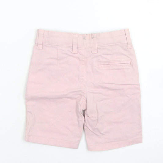 Denim Co Boys Pink Cotton Capri Trousers Size 18-24 Months Button